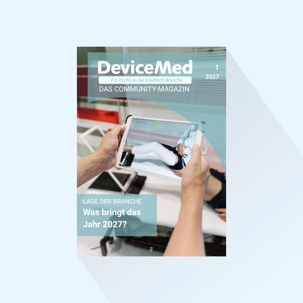 DeviceMed: Ausgabe 1/2027, Erscheinungstag: 04.03.2027 (Special: Lage der Branche, Ausgabe zur embedded world, Lounges, HANNOVER MESSE, DMEA, SENSOR + TEST)