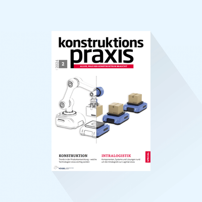 konstruktionspraxis: Ausgabe 2/25, Erscheinungstag: 25.02.2025 (Intec/Z/Grindtec, Fastener Fair, LogiMat)