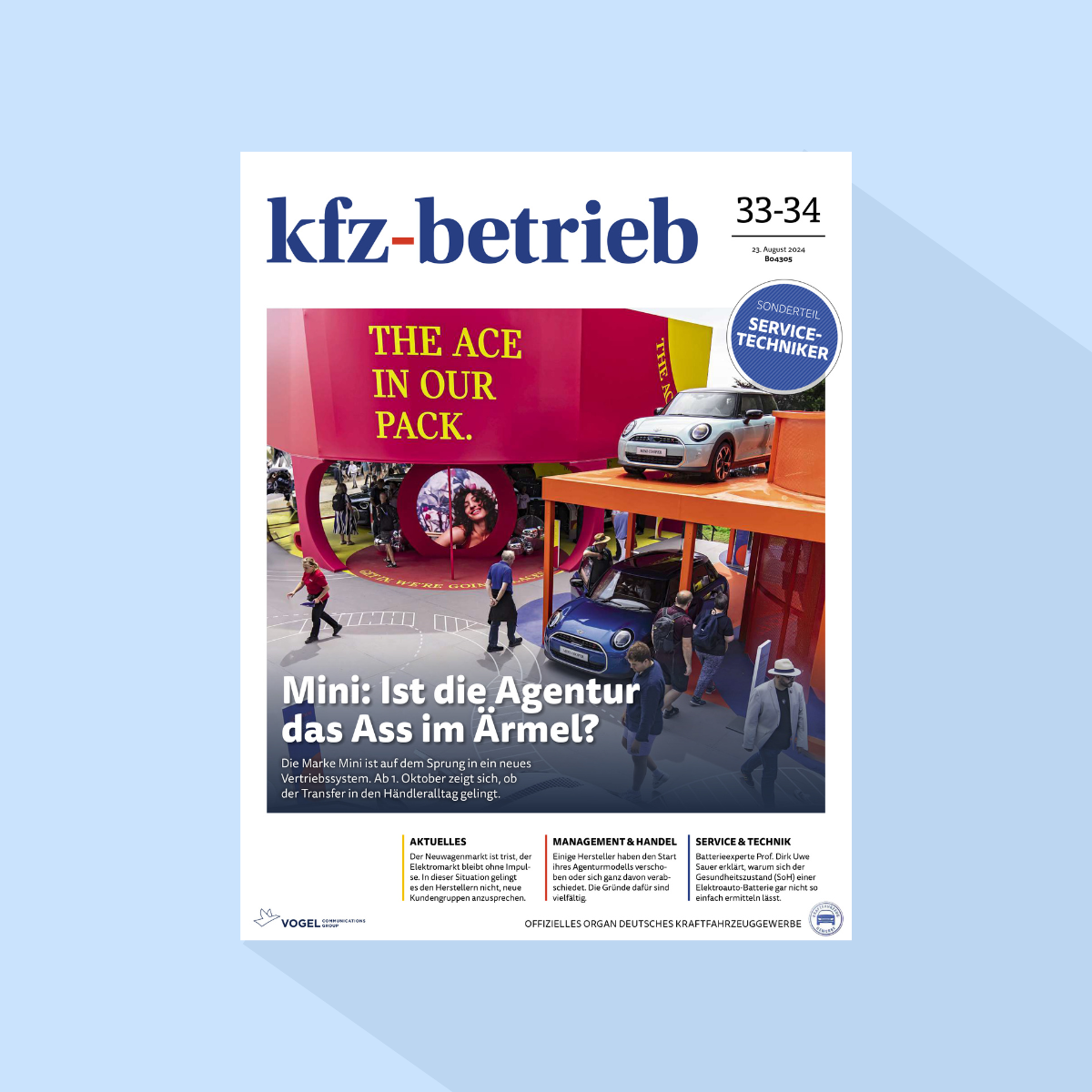 kfz-betrieb: Ausgabe 33-34/26, Erscheinungstag: 21.08.2026 (August: Vertriebsformate / Alternative Antriebe)
