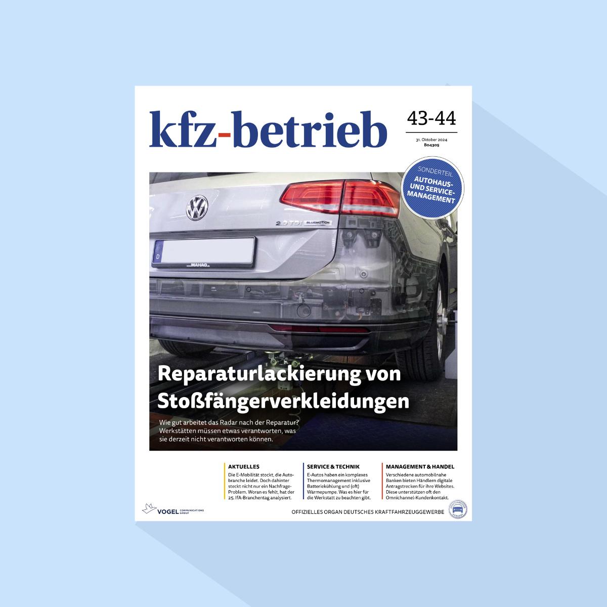 kfz-betrieb: Ausgabe 43-44/26, Erscheinungstag: 30.10.2026 (Oktober: Fahrzeugpräsentation und Showroom / Klimatisierung)