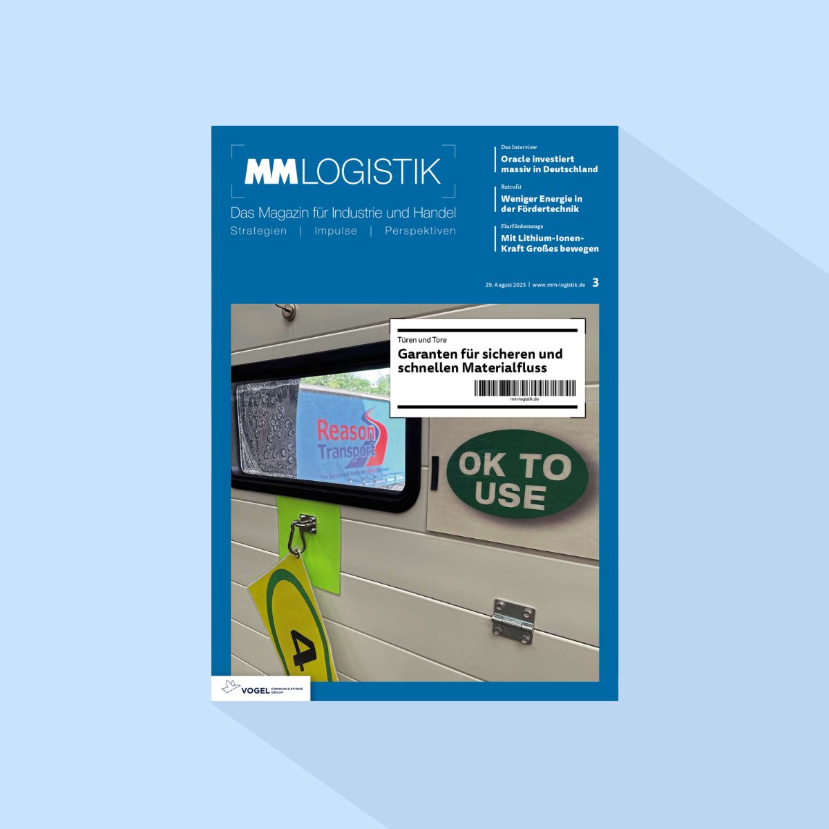 MM LOGISTIK: Ausgabe 3/26, Erscheinungstag: 07.09.2026 (Fokusthema Fördertechnik)