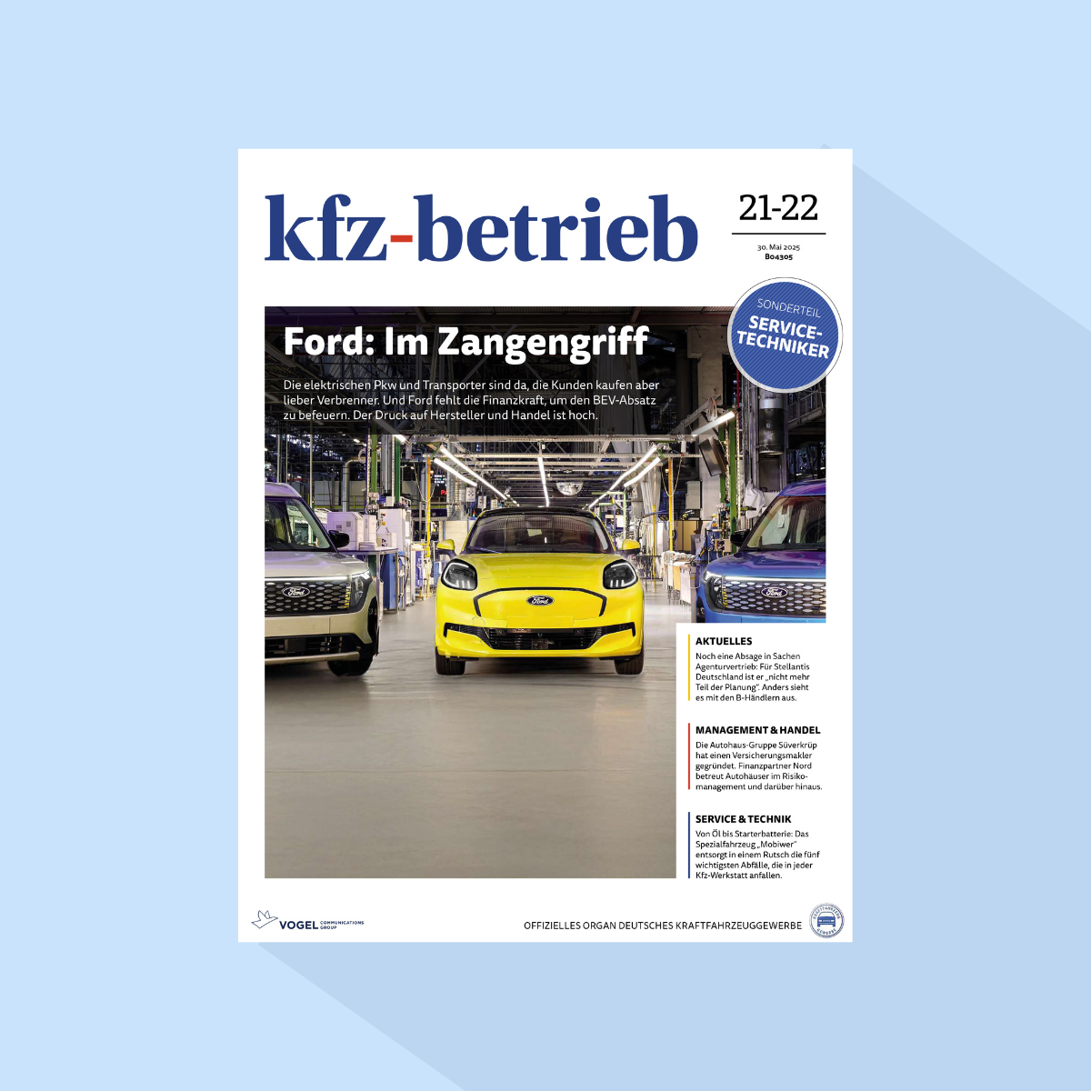 kfz-betrieb: Ausgabe 21-22/26, Erscheinungstag: 29.05.2026 (Mai: Onlinevertrieb / Klimatisierung - Copy Test Ausgabe)